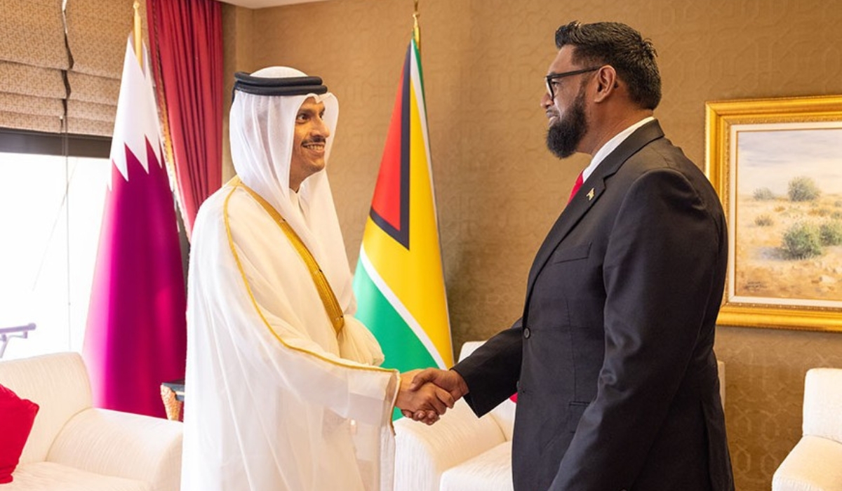 Qatar Prime Minister Meets Guyana President in Doha